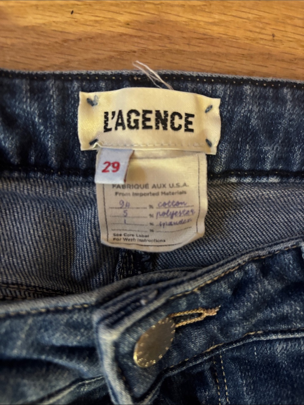 L’Agence Sandy jeans size 29 high-rise wide leg medium wash - Picture 4 of 5